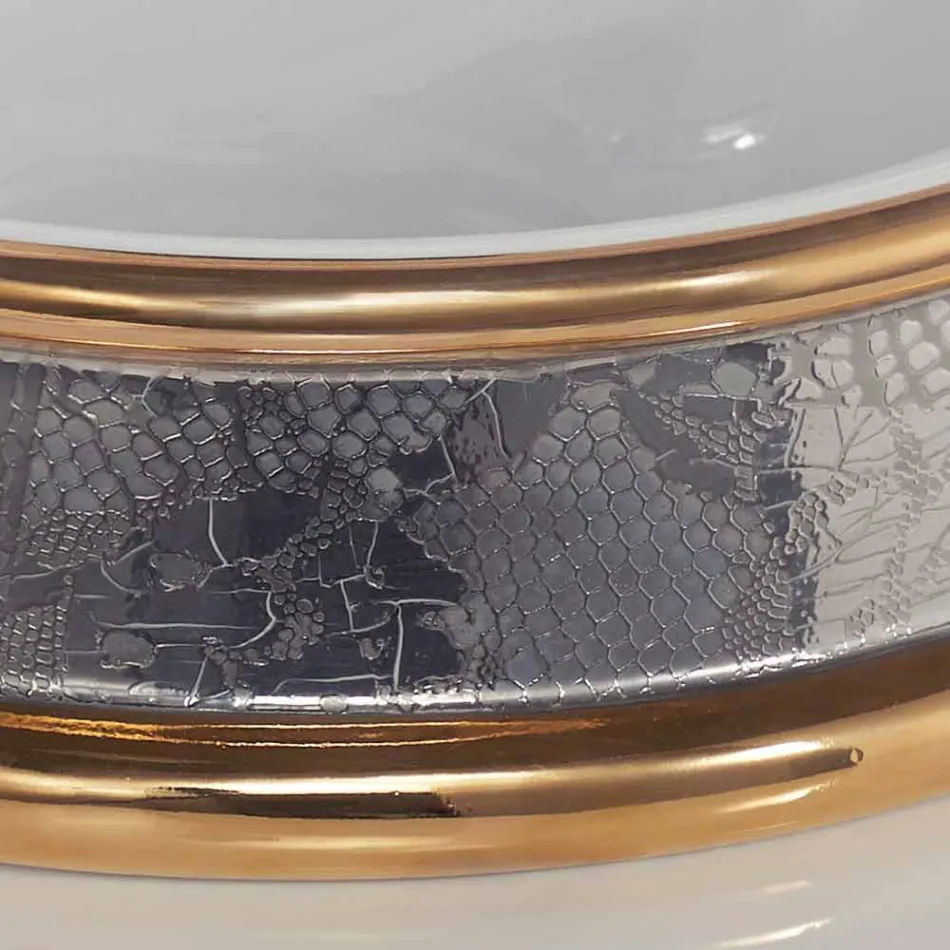 Design semi-försänkta sjunker i brandlera handgjorda i Italien, Manilo Viadurini