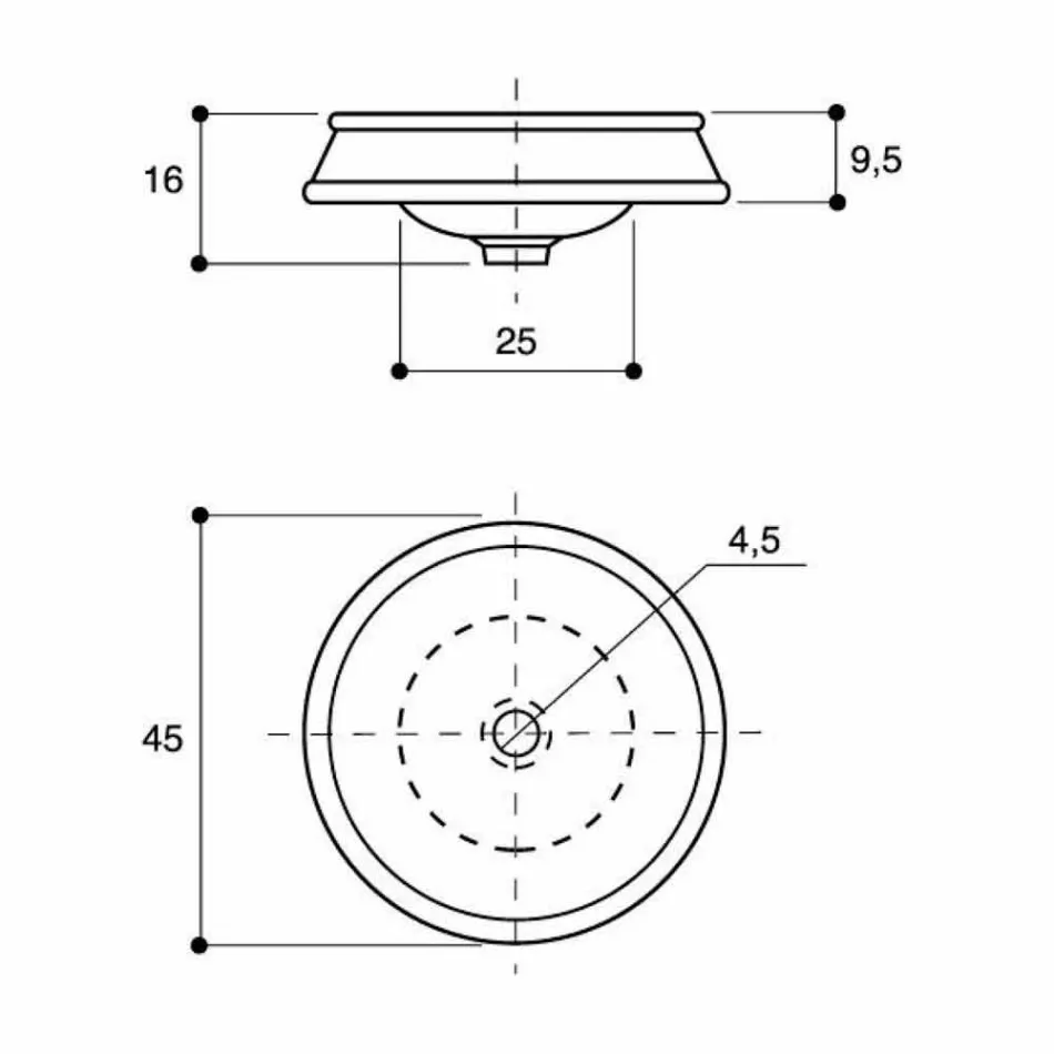 Design semi-försänkta sjunker i brandlera handgjorda i Italien, Manilo Viadurini
