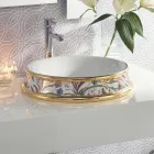 Halvt infällt tvättställ i olika utföranden i Fire Clay Made in Italy - Erasmo Viadurini