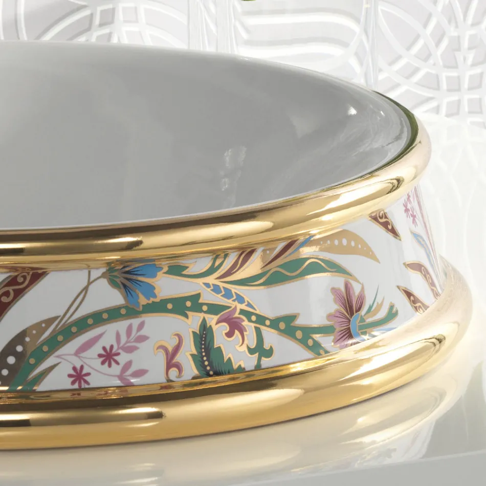 Halvt infällt tvättställ i olika utföranden i Fire Clay Made in Italy - Erasmo Viadurini