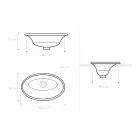 Halvförsänkt tvättställ i Fire Clay med Landskap av Deruta Made in Italy - Principe Viadurini