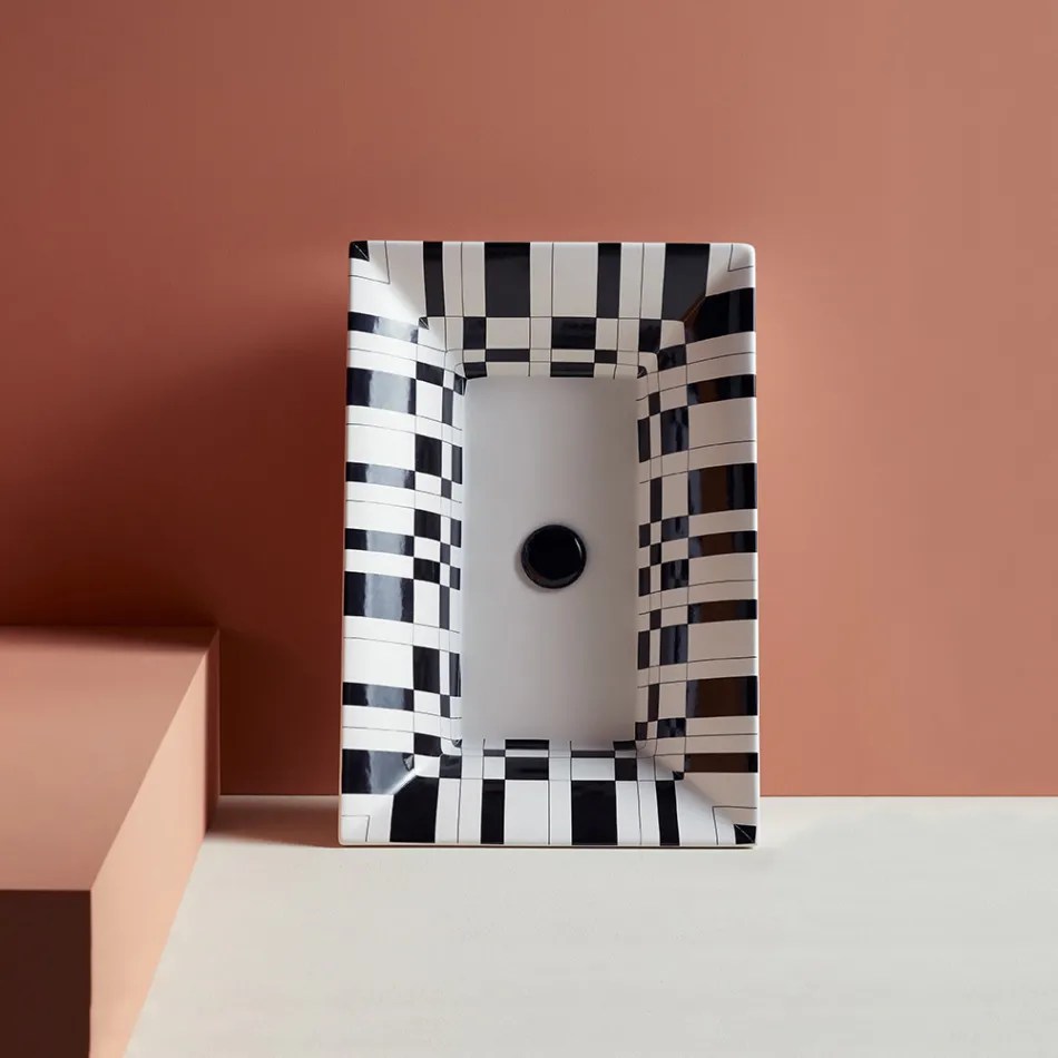 Halvförsänkt tvättställ i Fire Clay av olika ytbehandlingar tillverkade i Italien - Ultima Viadurini