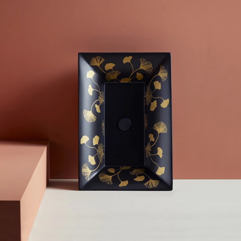 Halvförsänkt tvättställ i Fire Clay av olika ytbehandlingar tillverkade i Italien - Ultima Viadurini