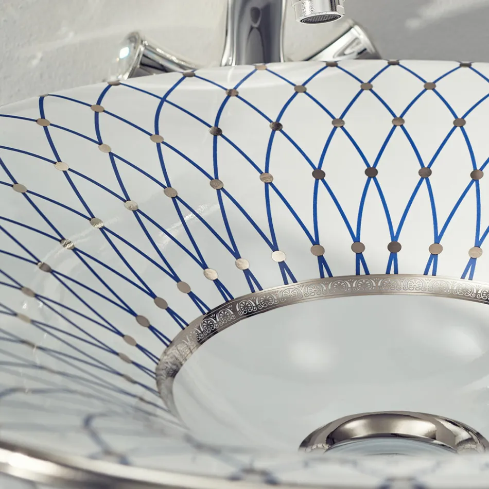 Halvt infällt tvättställ i Fire Clay i olika utföranden Made in Italy - Capatosta Viadurini