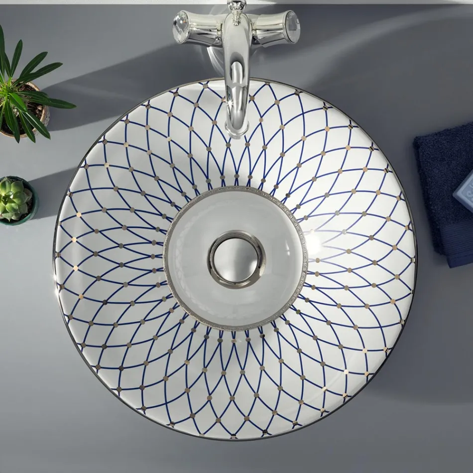 Halvt infällt tvättställ i Fire Clay i olika utföranden Made in Italy - Capatosta Viadurini