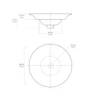 Halvinfällt tvättställ i franskt porslin av högsta kvalitet - Pausa Viadurini