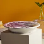 Halvinfällt tvättställ i franskt porslin av högsta kvalitet - Pausa Viadurini