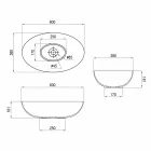 Sfärisk keramisk bänkskål Ø60cm Tillverkad i Italien Leivi Viadurini