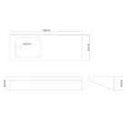 Modernt design vägghängt handfat Sadelverk tillverkat i Italien Viadurini