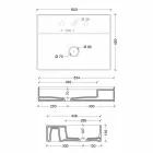 Handfat i solen 60x45 cm keramiska modern design, tillverkad i Italien Viadurini