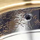 Barock Undercounter tvättställ i brandlera och platina gjord i Italien, Egeiska havet Viadurini