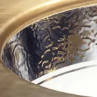 Barock Undercounter tvättställ i brandlera och platina gjord i Italien, Egeiska havet Viadurini