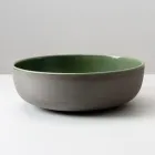 Bänkskåpstvättställ i mörk Raku Tillverkat i Italien - Drip Viadurini