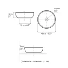 Bänkskåpstvättställ i mörk Raku Tillverkat i Italien - Drip Viadurini