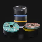 Gult runt bänkhandfat i glaserad lera Tillverkat i Italien - Tatiana Viadurini