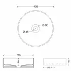 runda handfat i moderna keramiska Sun Circle Diameter 40 cm Viadurini