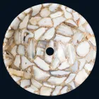 Bänkskiva rund sten stöd agat Mila, enda stycke Viadurini