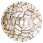 Bänkskiva rund sten stöd agat Mila, enda stycke Viadurini