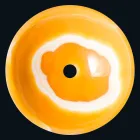 Round handfat i orange onyx Aris Viadurini