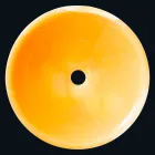 Round handfat i orange onyx Aris Viadurini