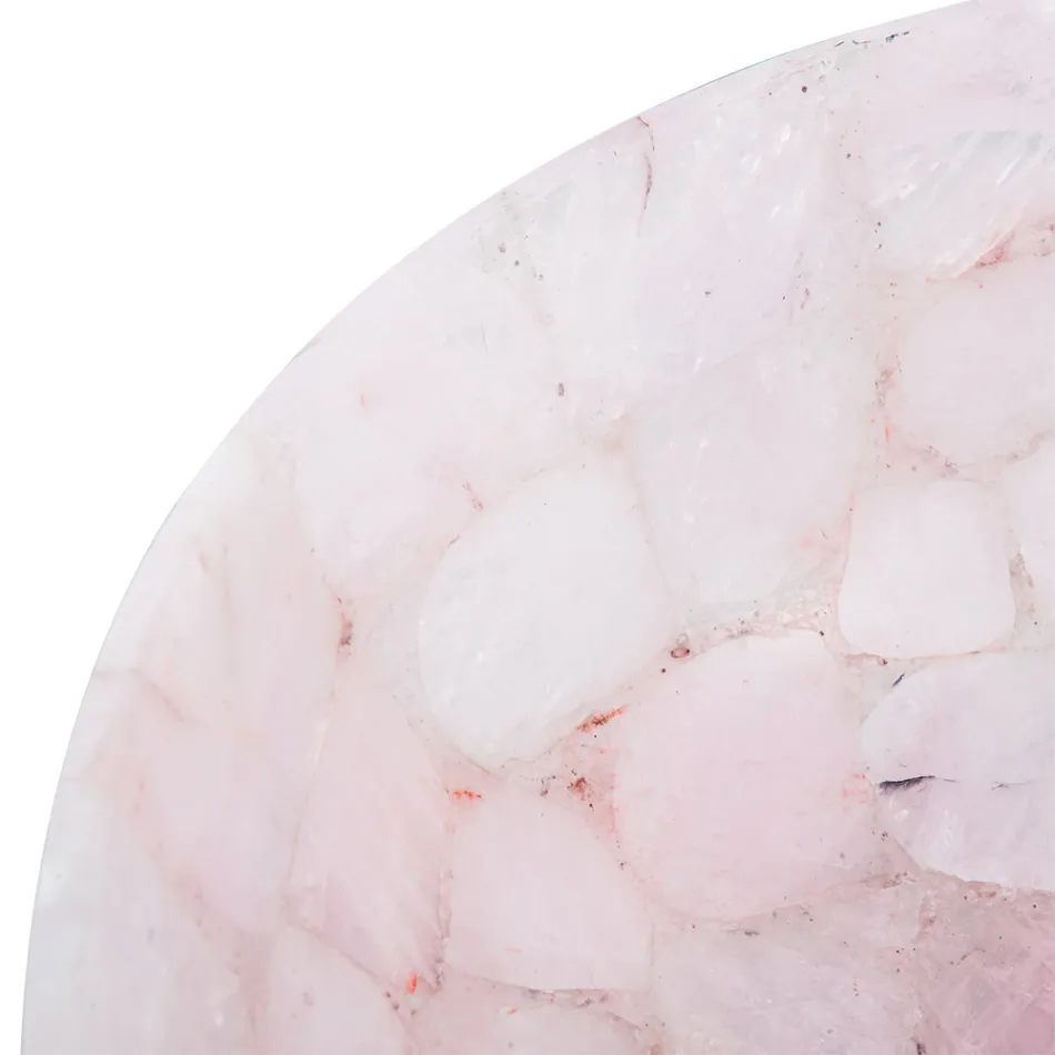 Runda handfat i rosenkvarts Paloma, handgjorda Viadurini