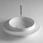 Round handfat badrum i modern design keramiska Kathy Viadurini