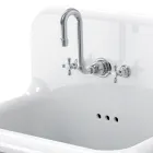 Vintage väggmonterat dubbelt handfat Tvättställ i grå keramik - jack Viadurini