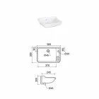 Handtvättställ i klassisk keramisk design, tillverkad i Italien - Nausica Viadurini