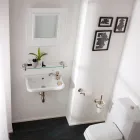 Handtvättställ i klassisk keramisk design, tillverkad i Italien - Nausica Viadurini