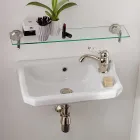 Handtvättställ i klassisk keramisk design, tillverkad i Italien - Nausica Viadurini