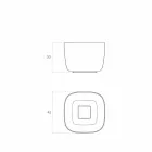 Frittstående fristående skålfat tillverkad i Italien, Lallio Viadurini