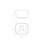 Frittstående fristående skålfat tillverkad i Italien, Lallio Viadurini