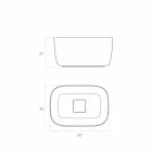 Frittstående fristående skålfat tillverkad i Italien, Lallio Viadurini