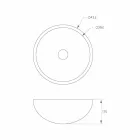 Donnas cirkulär frittstående bänkskänk Viadurini