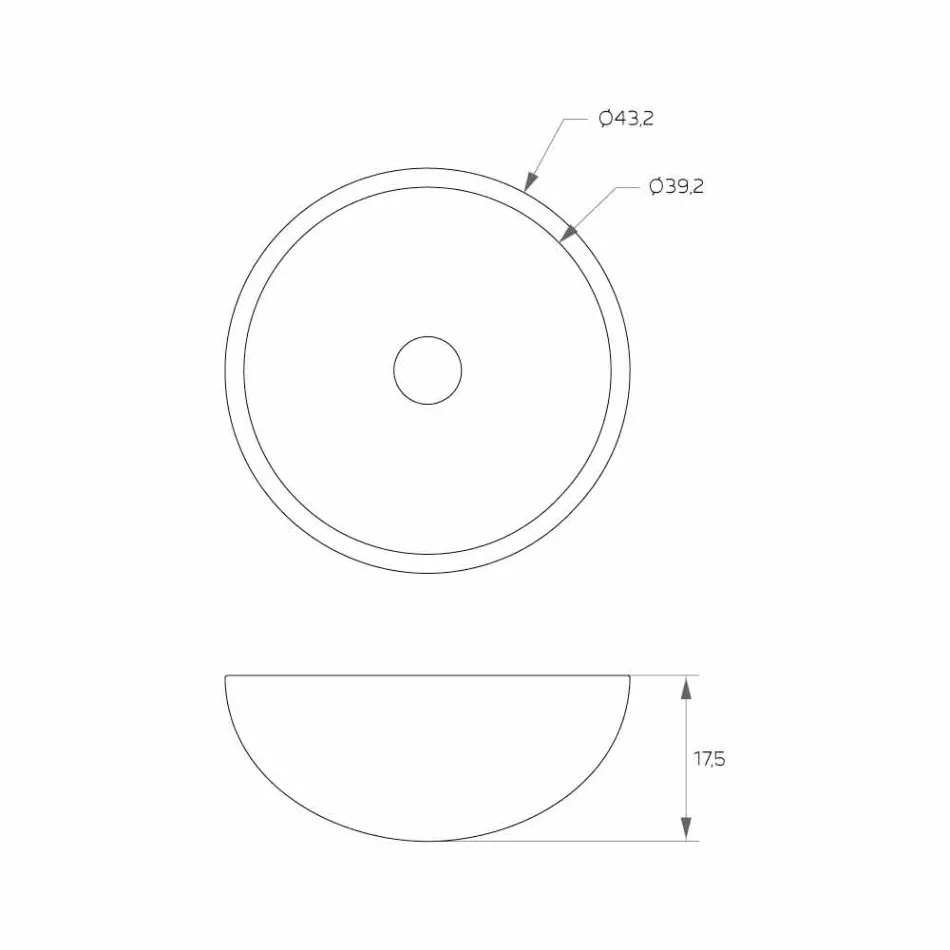 Donnas cirkulär frittstående bänkskänk Viadurini