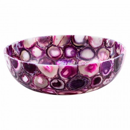 Round Agate Stone Countertop Sink - Buffalo Viadurini