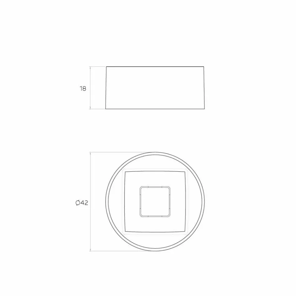 Design cirkulär bänkskivor tillverkad i Italien, Forino Viadurini