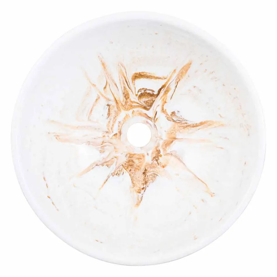 Designstativ Tvättställ i gyllene harts - Dogliola Viadurini