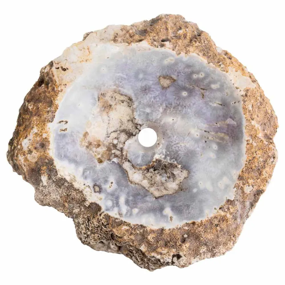 Handduksbord i handfat i agatsten, Posina Viadurini