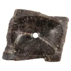 Handgjord diskbänk i rökkvartssten, Vigasio Viadurini