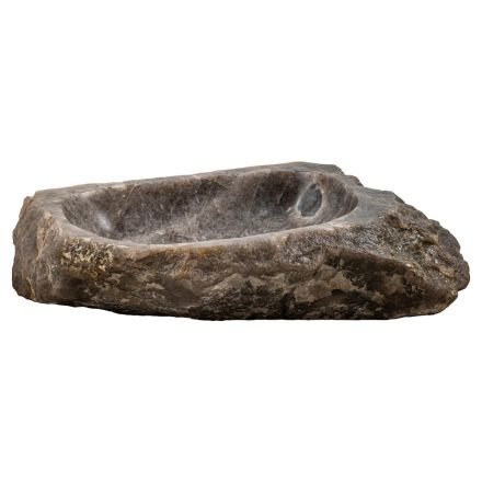 Handgjord diskbänk i rökkvartssten, Vigasio Viadurini