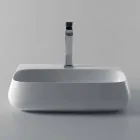 Frittstående eller väggmonterat keramiskt handfat L 55cm tillverkat i Italien, Gais Viadurini