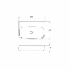 Frittstående eller väggmonterat keramiskt handfat L 55cm tillverkat i Italien, Gais Viadurini