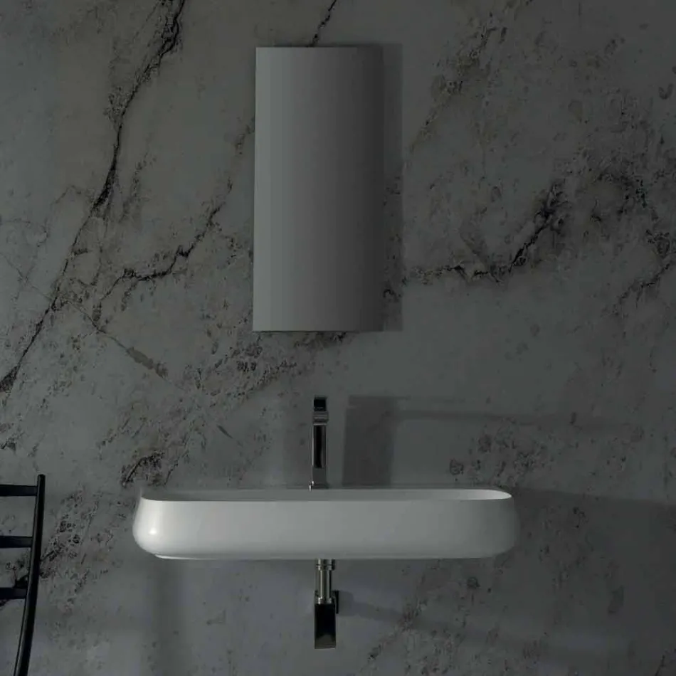 Frittstående eller upphängda keramiska handfat L 90cm tillverkat i Italien, Gais Viadurini