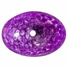 Bänkskiva ovala design handfat i violett harts, Buonalbergo Viadurini