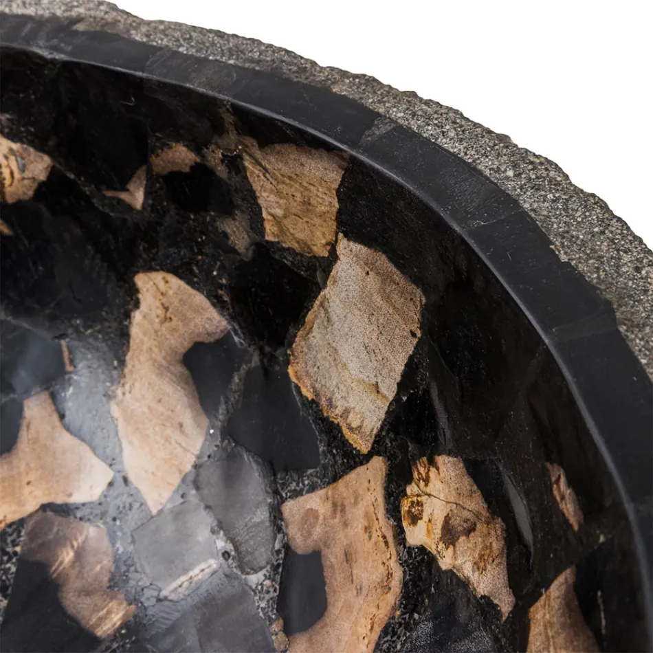 Diskbänk handgjord i flodsten, Palizzi Viadurini