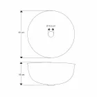 Rund diskbänk i vit och himmelblå emaljerad metall - himmel Viadurini