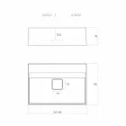 Modern design bänkskivan gjord i Italien, Lavis Viadurini