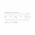 Modernt upphängd dubbelhink i Luxolid tillverkat i Italien, Ruffano Viadurini