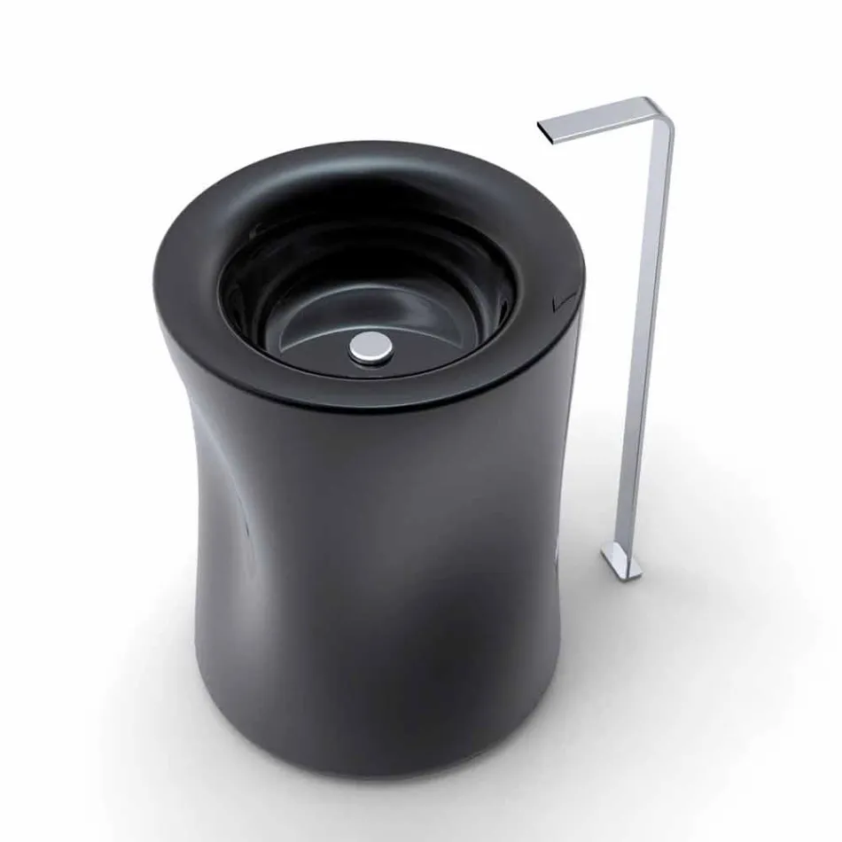 Modern kolumn frittstående sink producerad i Italien, Syracuse Viadurini